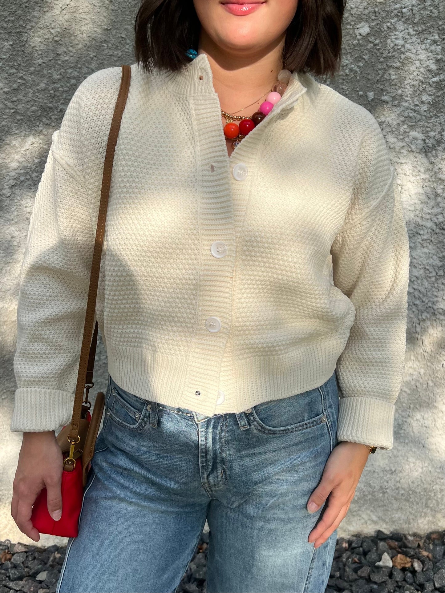 CREAM CARDI