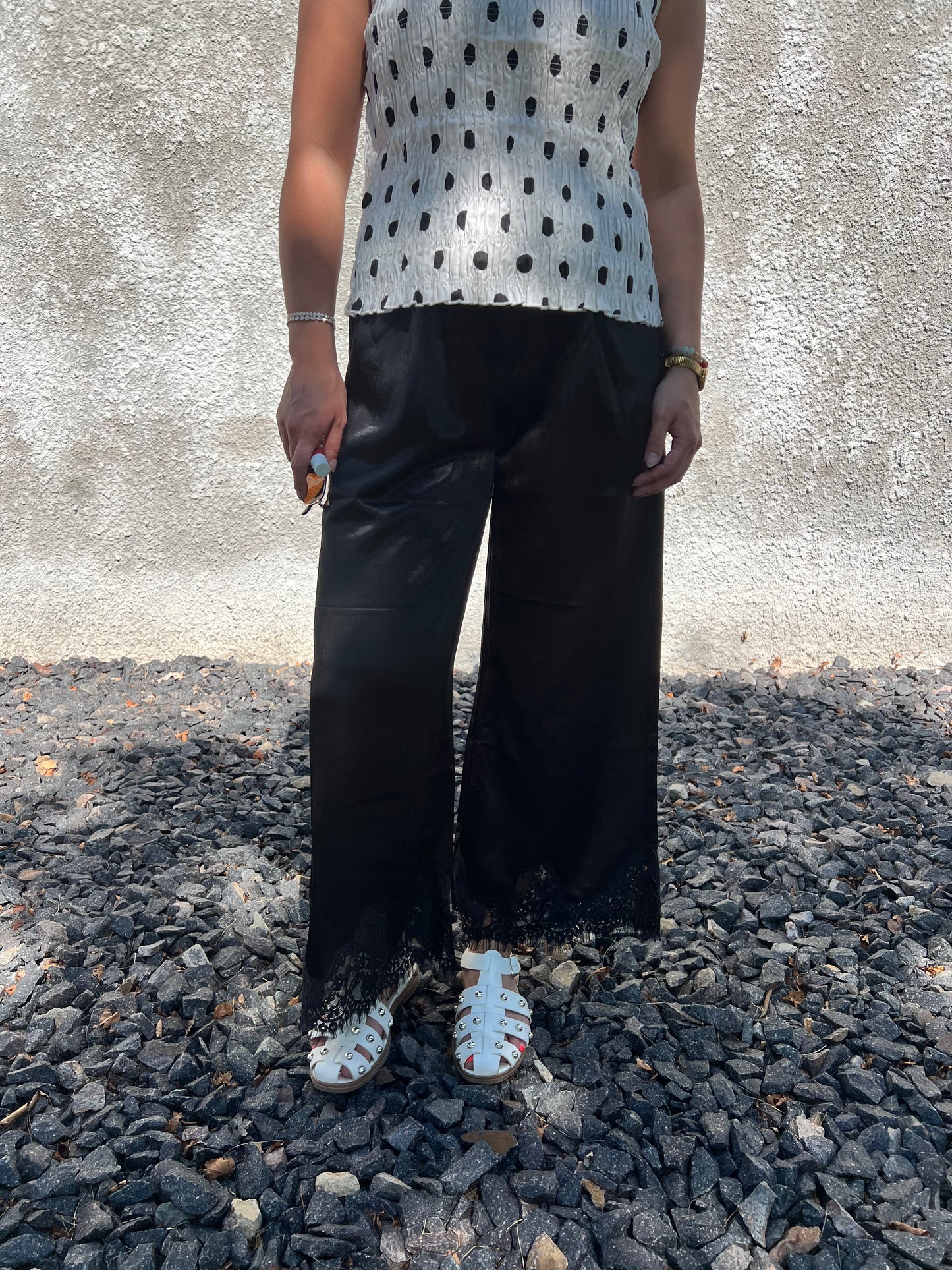 Satin Lace Pant